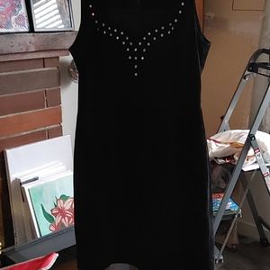 Suede dress with Rhinestones